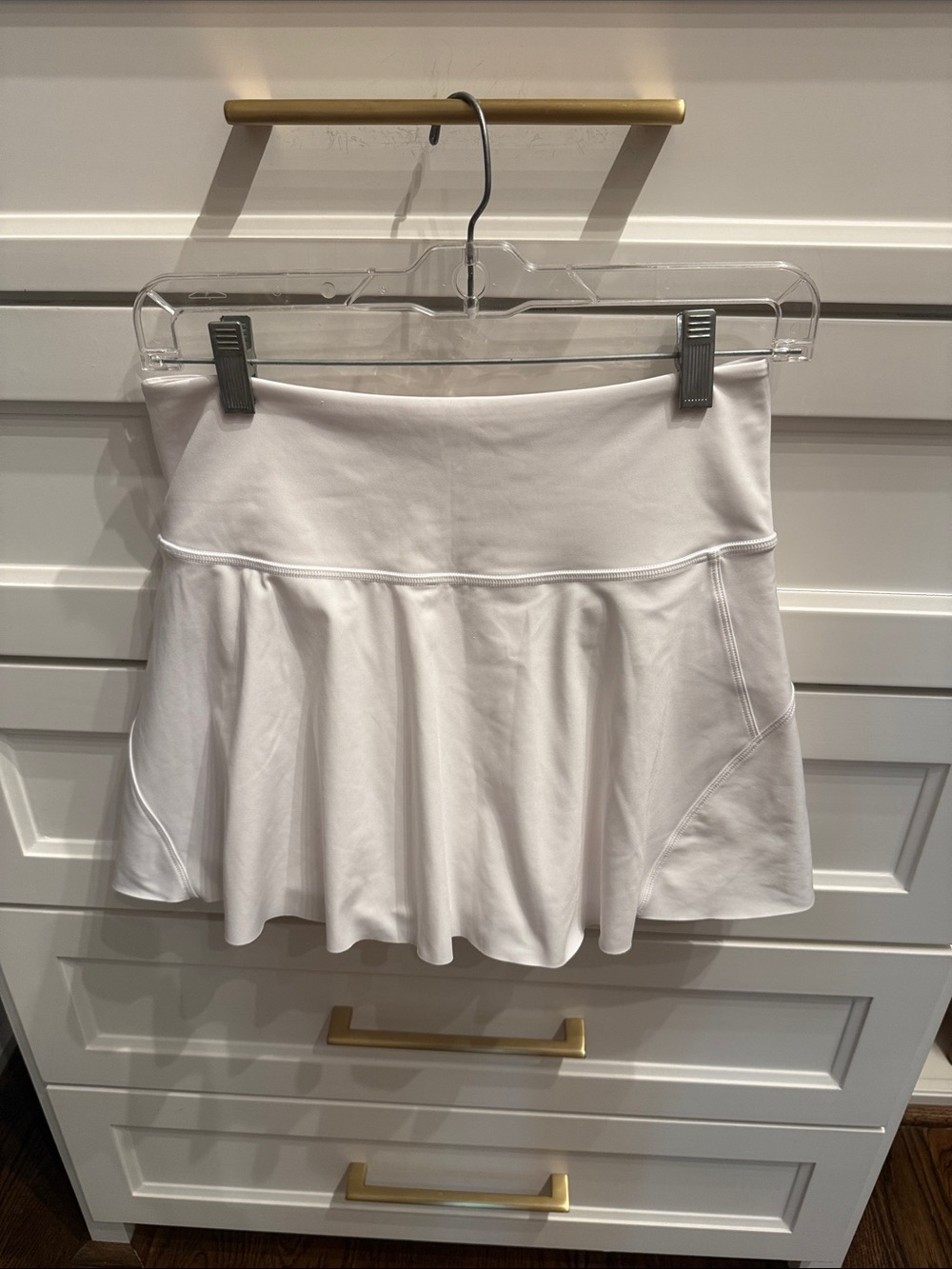 Athleta White Circle Skirt with Flared Silhouette